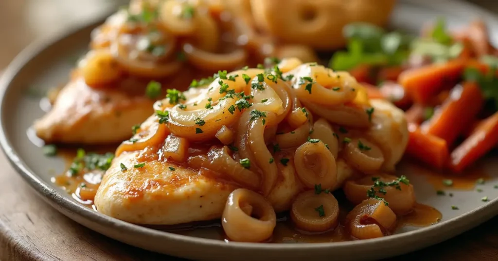 Easy Mouthwatering Crockpot French Onion Chicken