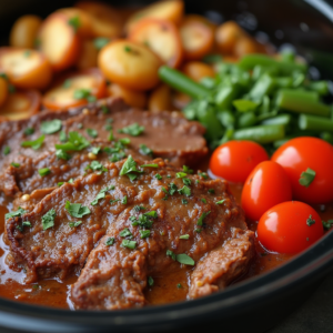 slow cooker flank steak