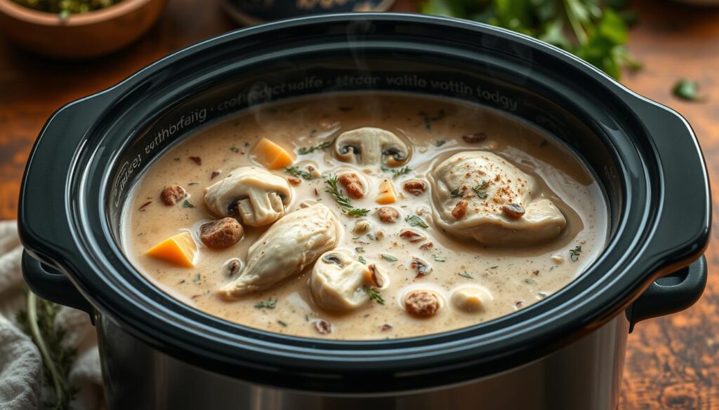 Cream of Mushroom Chicken Crockpot