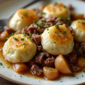 Chipped Beef Flour Dumplings Potatoes Recipe