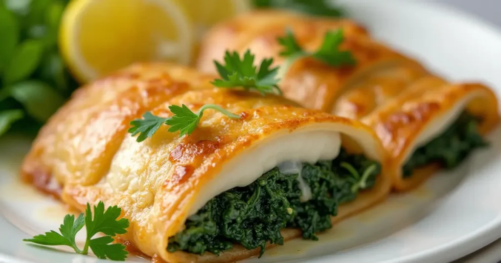 Halibut and Spinach Wrapped in Filo Recipe