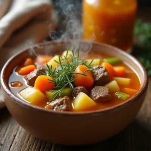 Vegetable Beef Soup Recipe for Canning