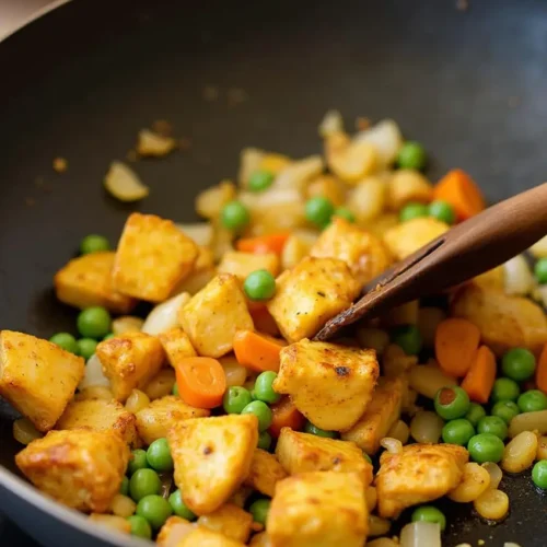 Stir Frying the Vegetables